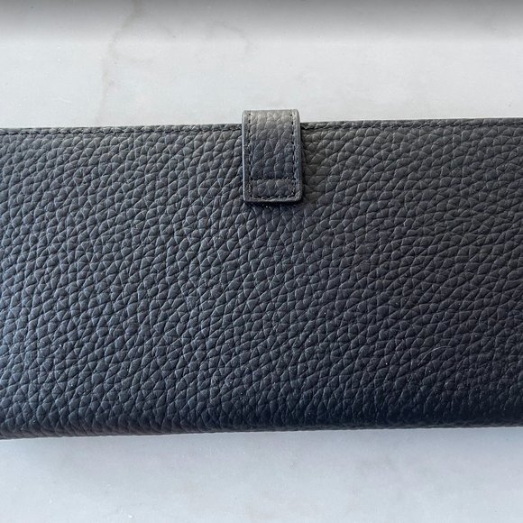 brand new, high quality leather wallet, black, hardware gold - Picture 3 of 8